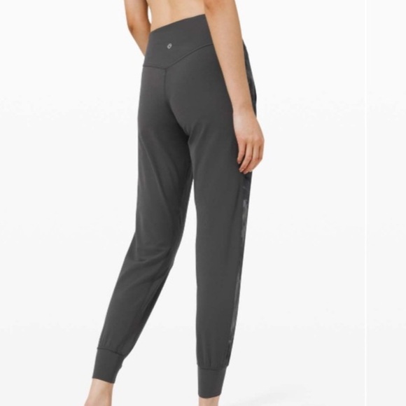 Lululemon Align Jogger Track Stripe Graphic Gray Diamond Dye Pitch Grey Size 4 - Picture 1 of 5
